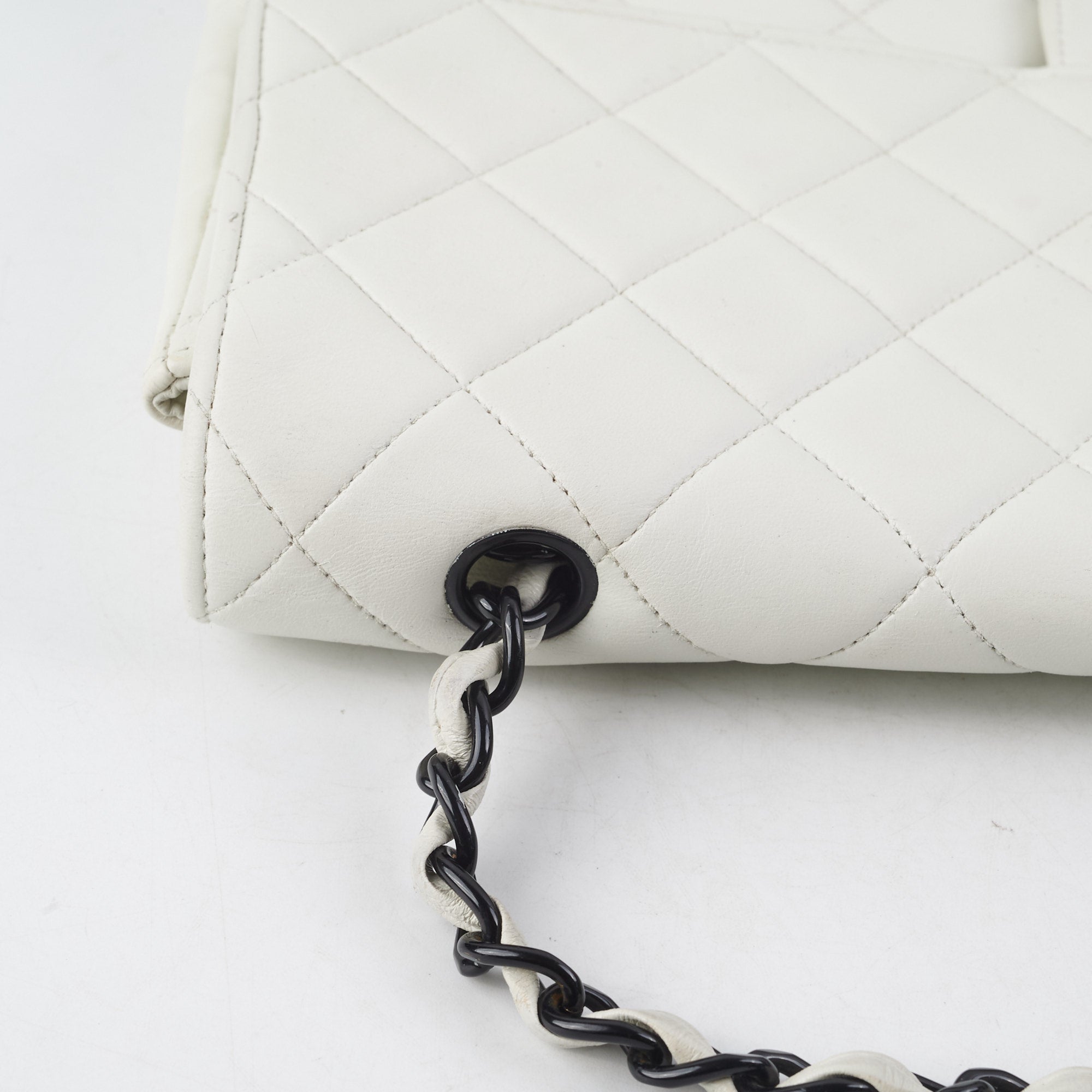 Chanel White Caviar 90s Shoulder Bag  Vintage Lux