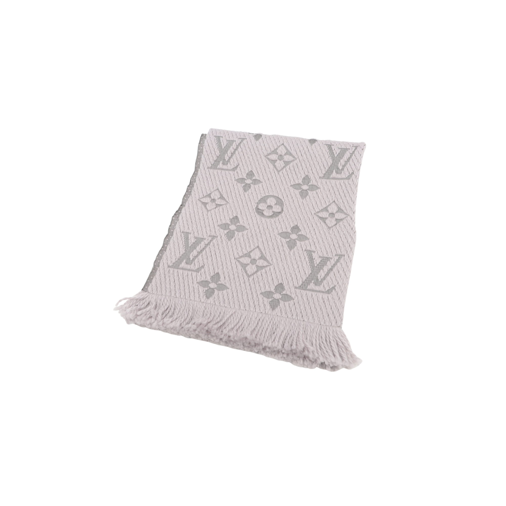 LOUIS VUITTON Wool Silk Logomania Scarf Verone 142771  FASHIONPHILE