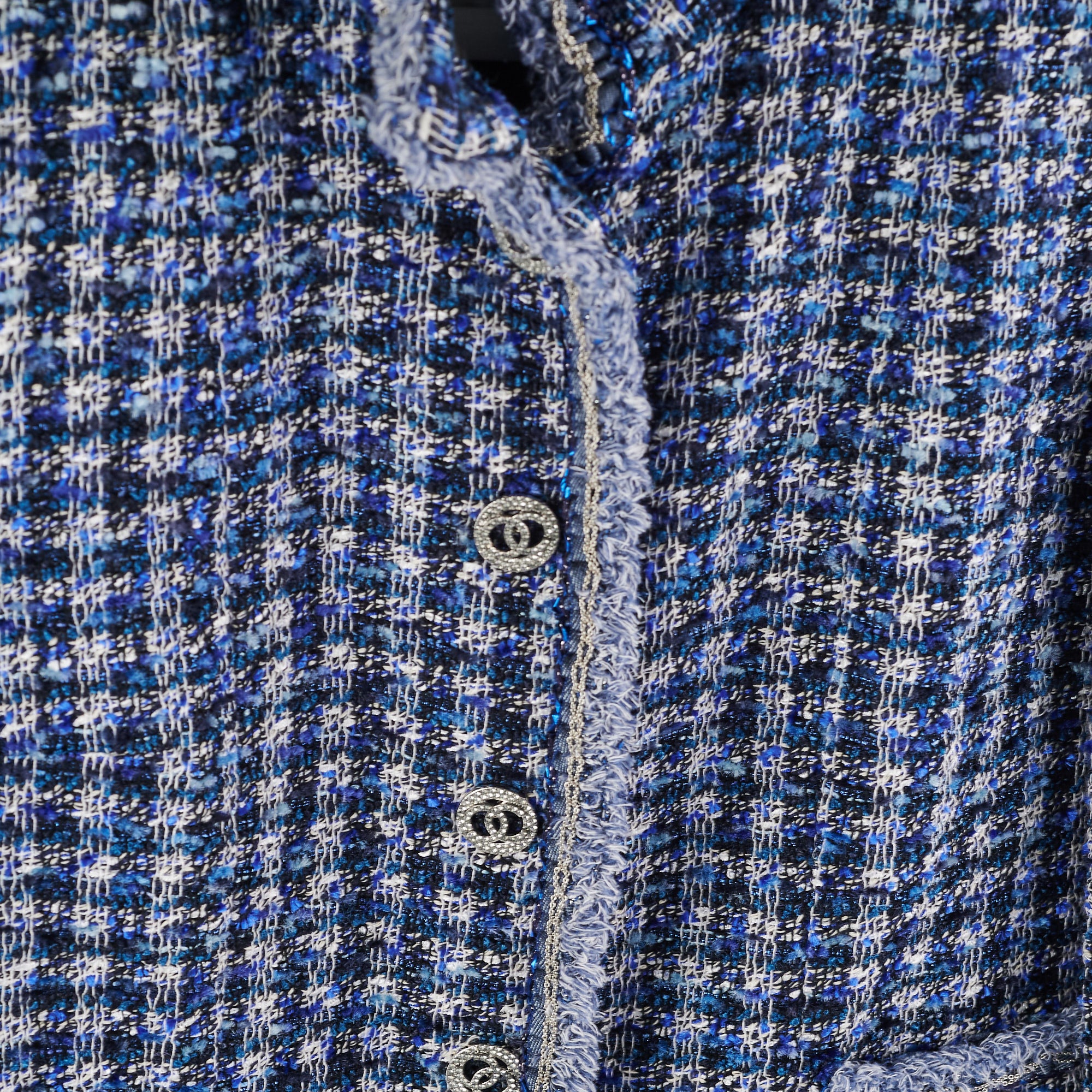 Chanel Babyblue Tweed Jacket  Vintage Voyage store