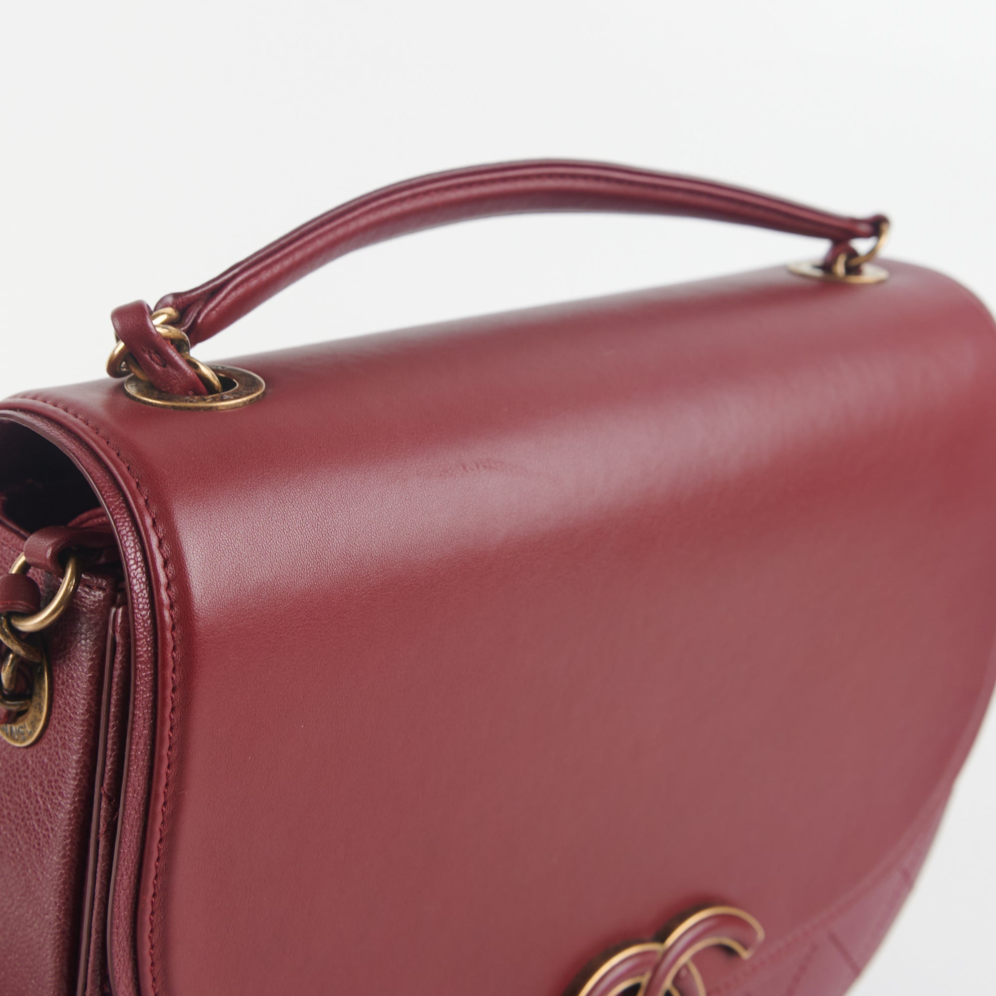 Chanel Coco Curve Bag Burgundy - THE PURSE AFFAIR