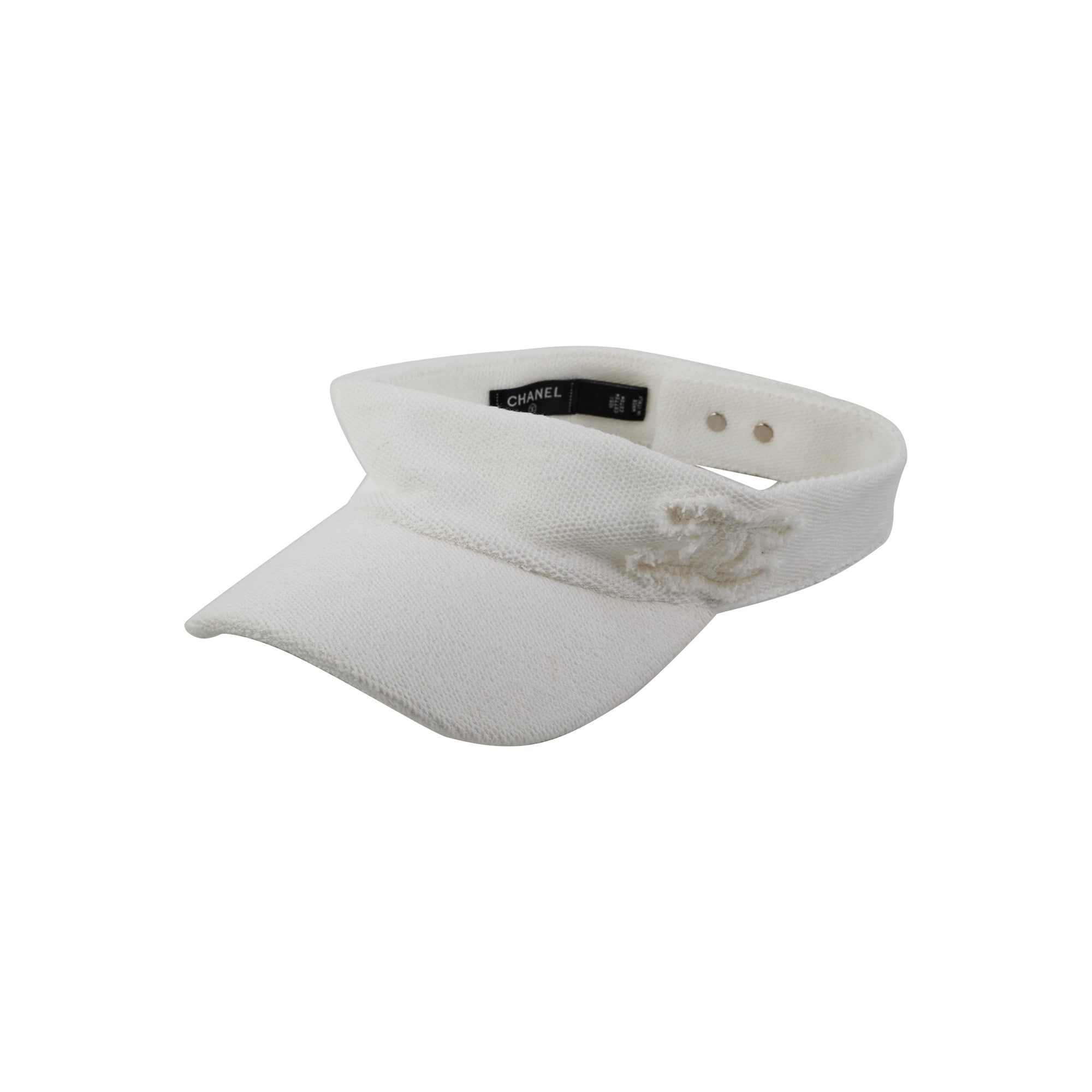 Chanel White Sun Visor Hat - THE PURSE AFFAIR