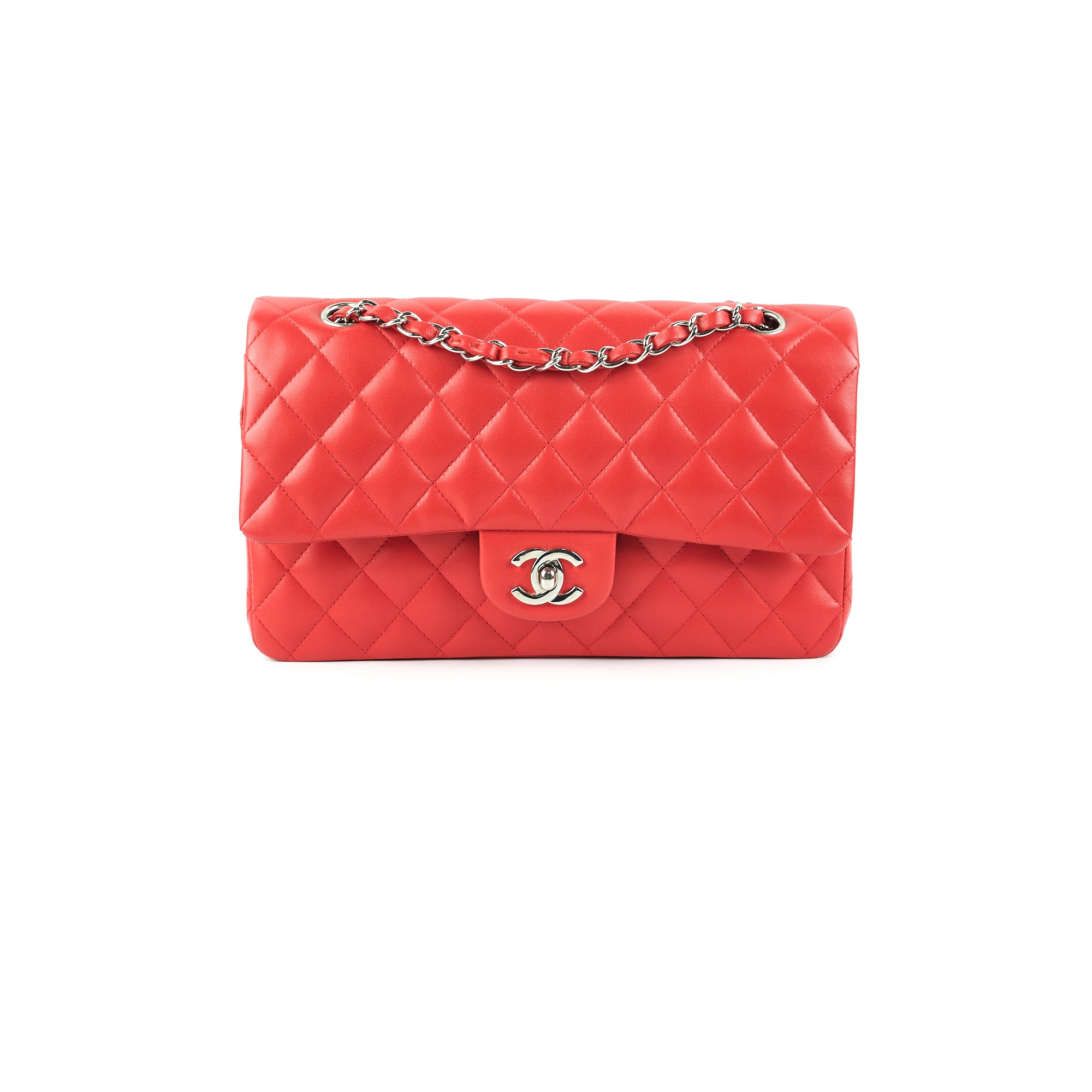 Chanel Medium/Large Classic Double Flap Red - THE PURSE AFFAIR