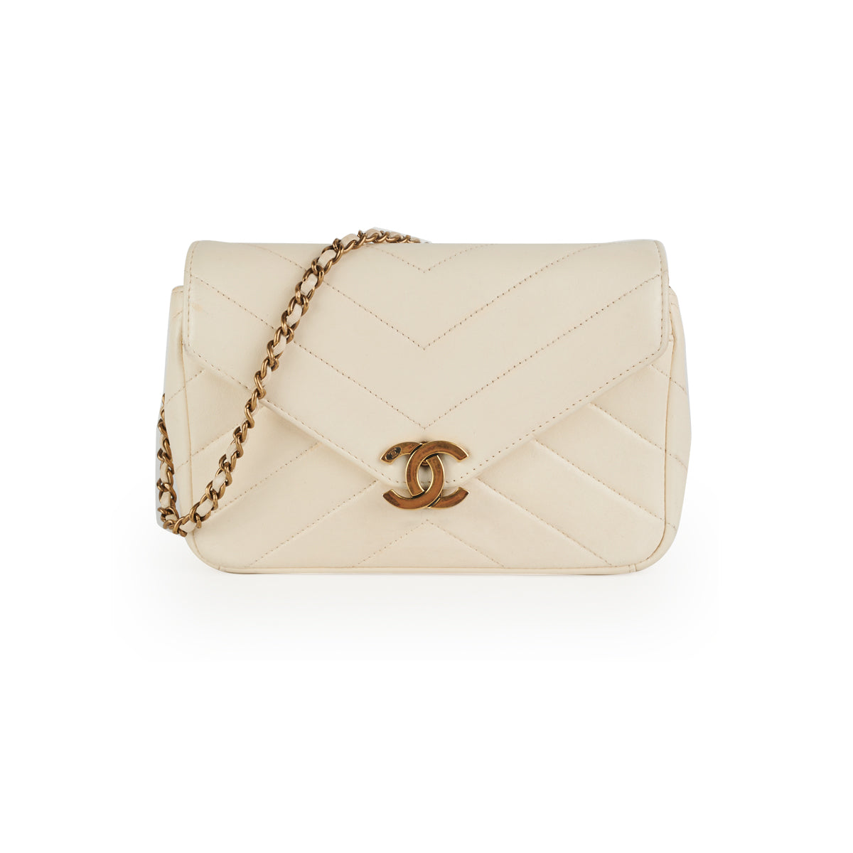 Chanel Burgundy Chevron Lambskin Coco Envelope Mini Flap Bag by WP Diamonds   myGemma Item 106512