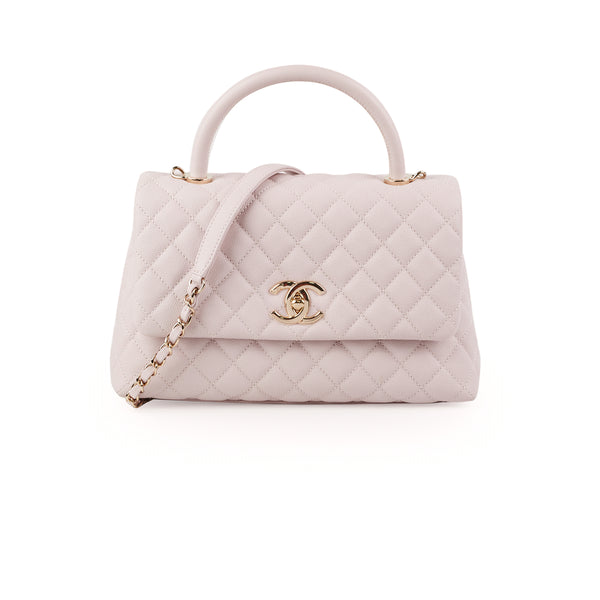 Chanel Coco Handle Medium Caviar Lilac - THE PURSE AFFAIR