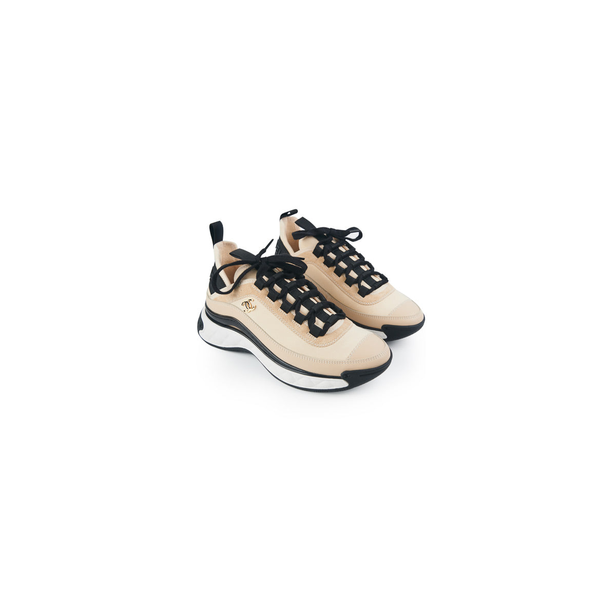 chanel sneakers beige