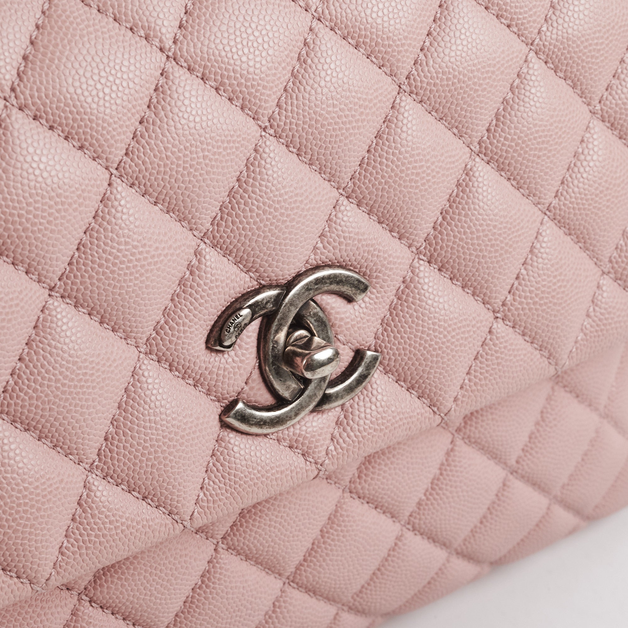 Chanel Coco Handle Large Caviar Pink - THE PURSE AFFAIR