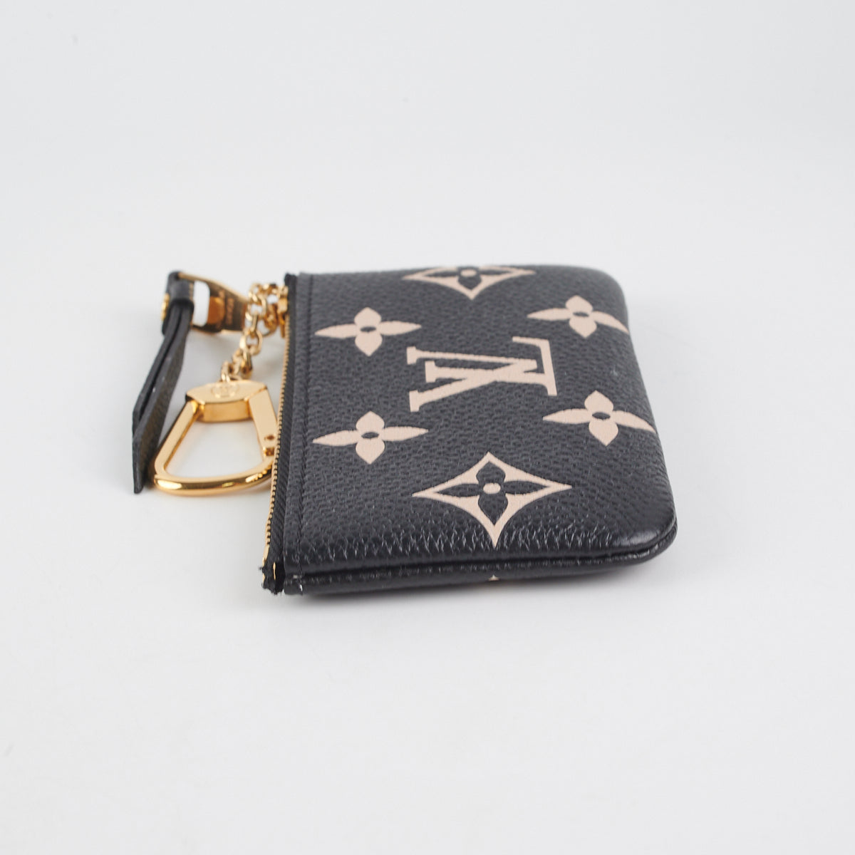 Louis Vuitton Monogram Empreinte Key Pouch M80885 Black Leather