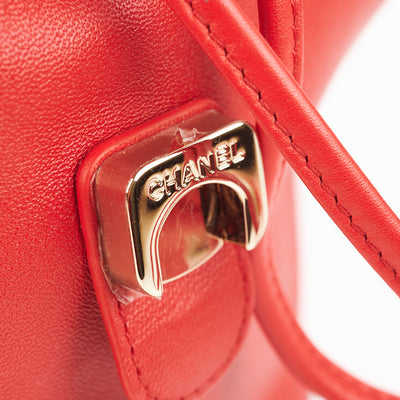 Chanel Mini Red Backpack Lambskin