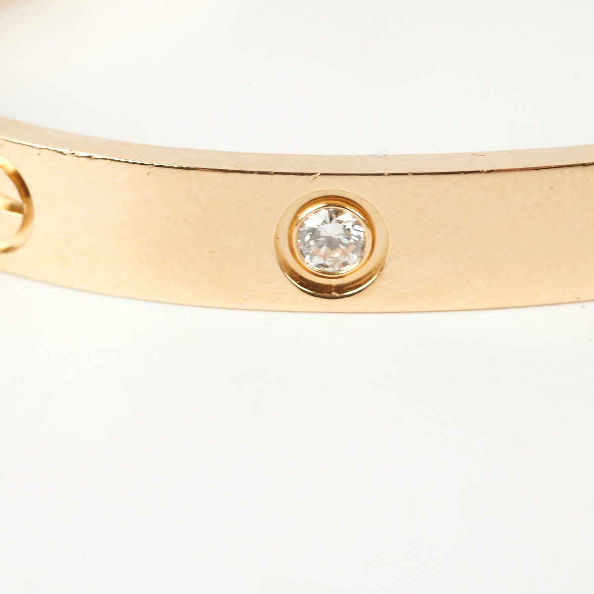 Cartier Love Bracelet 4 Diamonds Size 17 Yellow Gold The Purse Affair