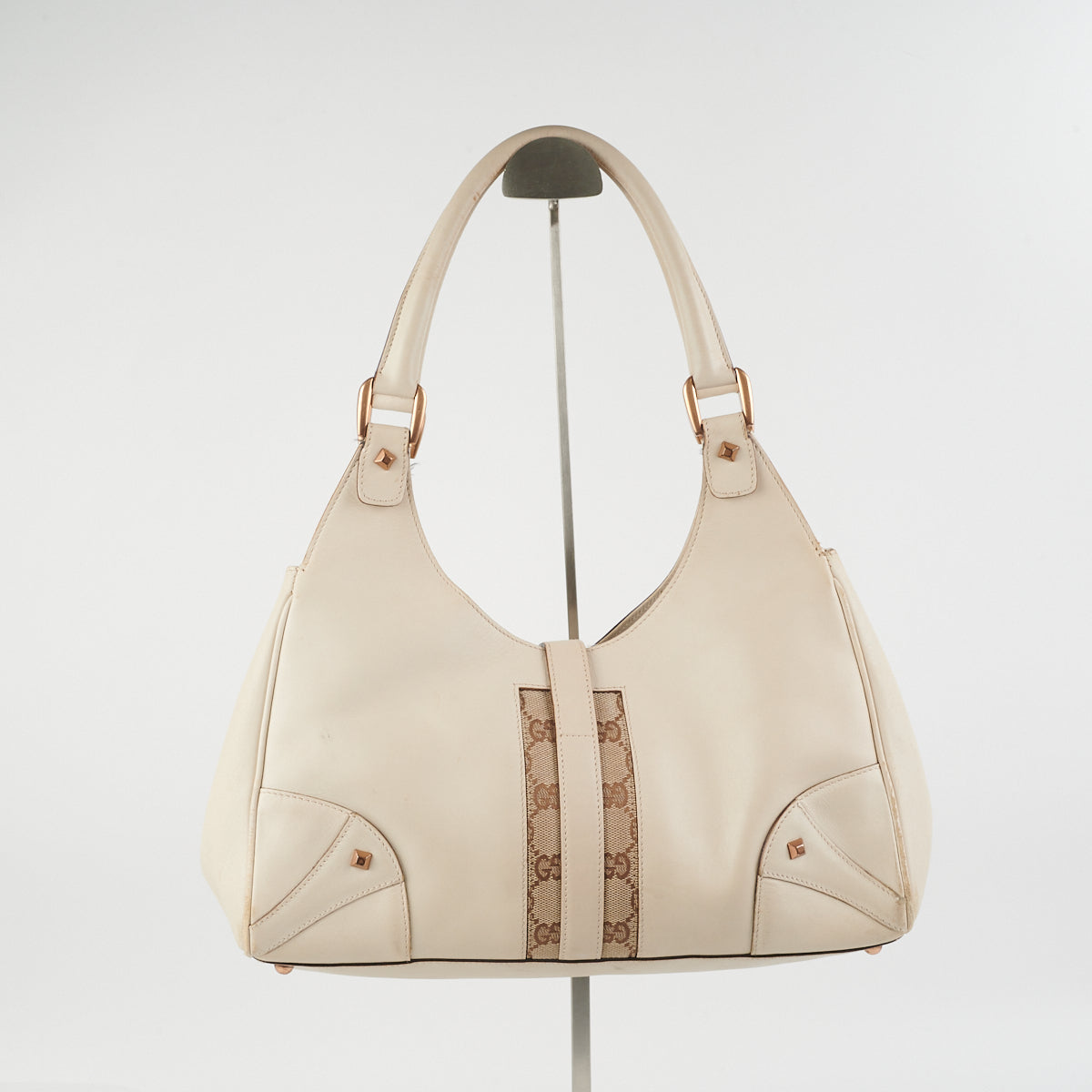 gucci cream leather handbag