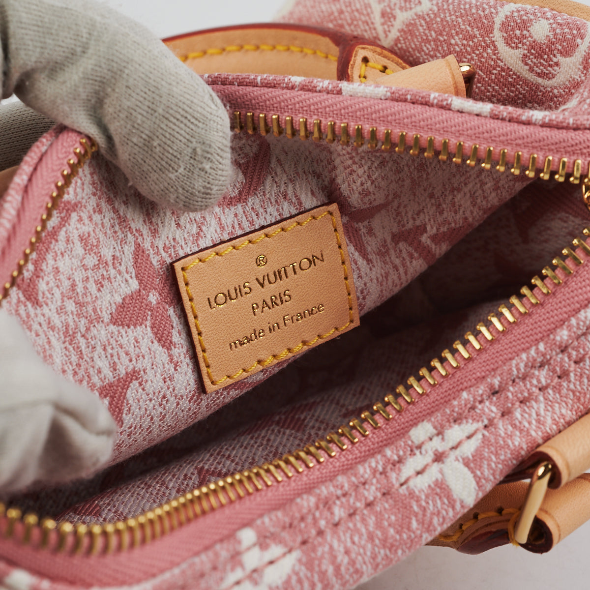 Louis Vuitton Pink Monogram Denim Jacquard Nano Speedy Gold Hardware  Available For Immediate Sale At Sotheby's