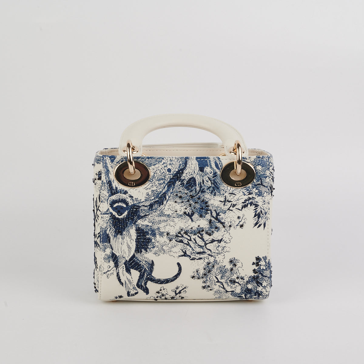 mini lady dior toile de jouy bag