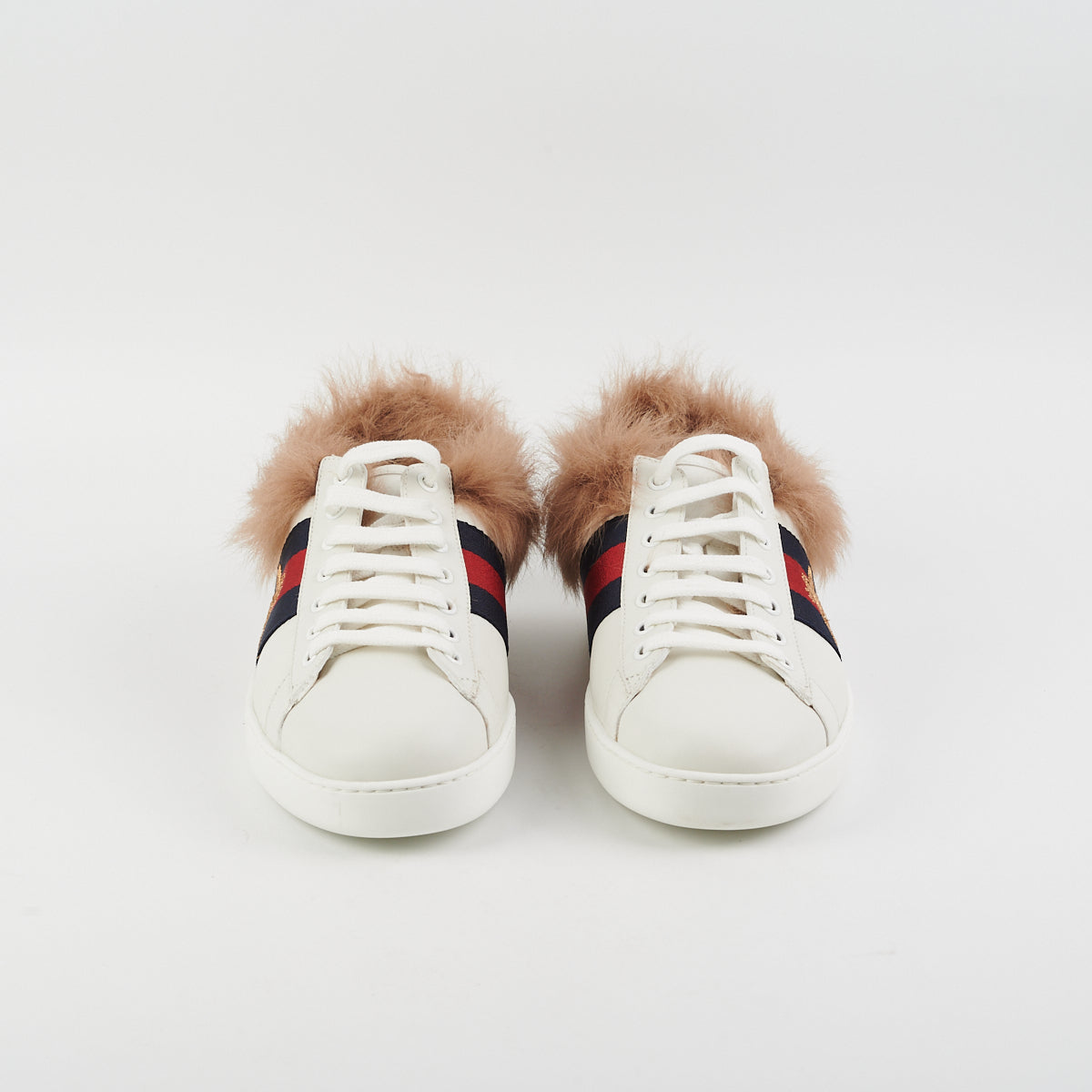 Gucci Fur White Sneakers Mens US 7 - THE PURSE AFFAIR