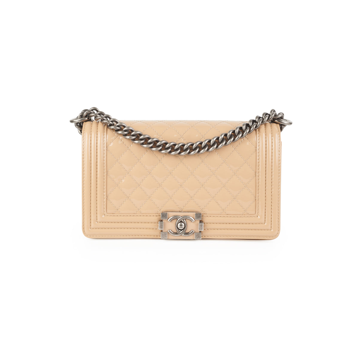 Chanel Twotone Beige Medium Boy Bag  Labellov  Buy and Sell Authentic  Luxury