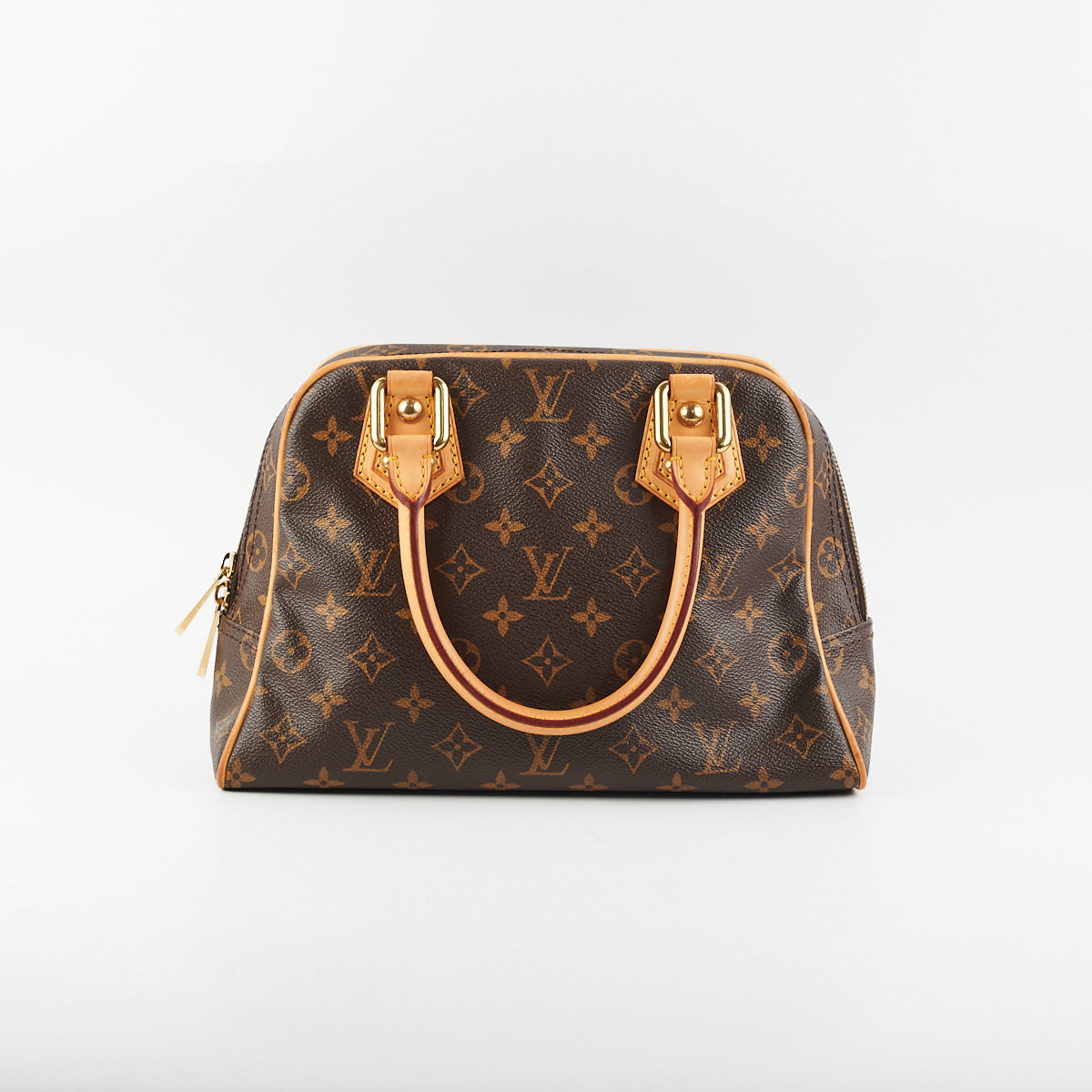 Louis Vuitton Vintage  Monogram Manhattan PM Bag  Brown  Monogram Canvas  and Vachetta Leather Handbag  Luxury High Quality  Avvenice