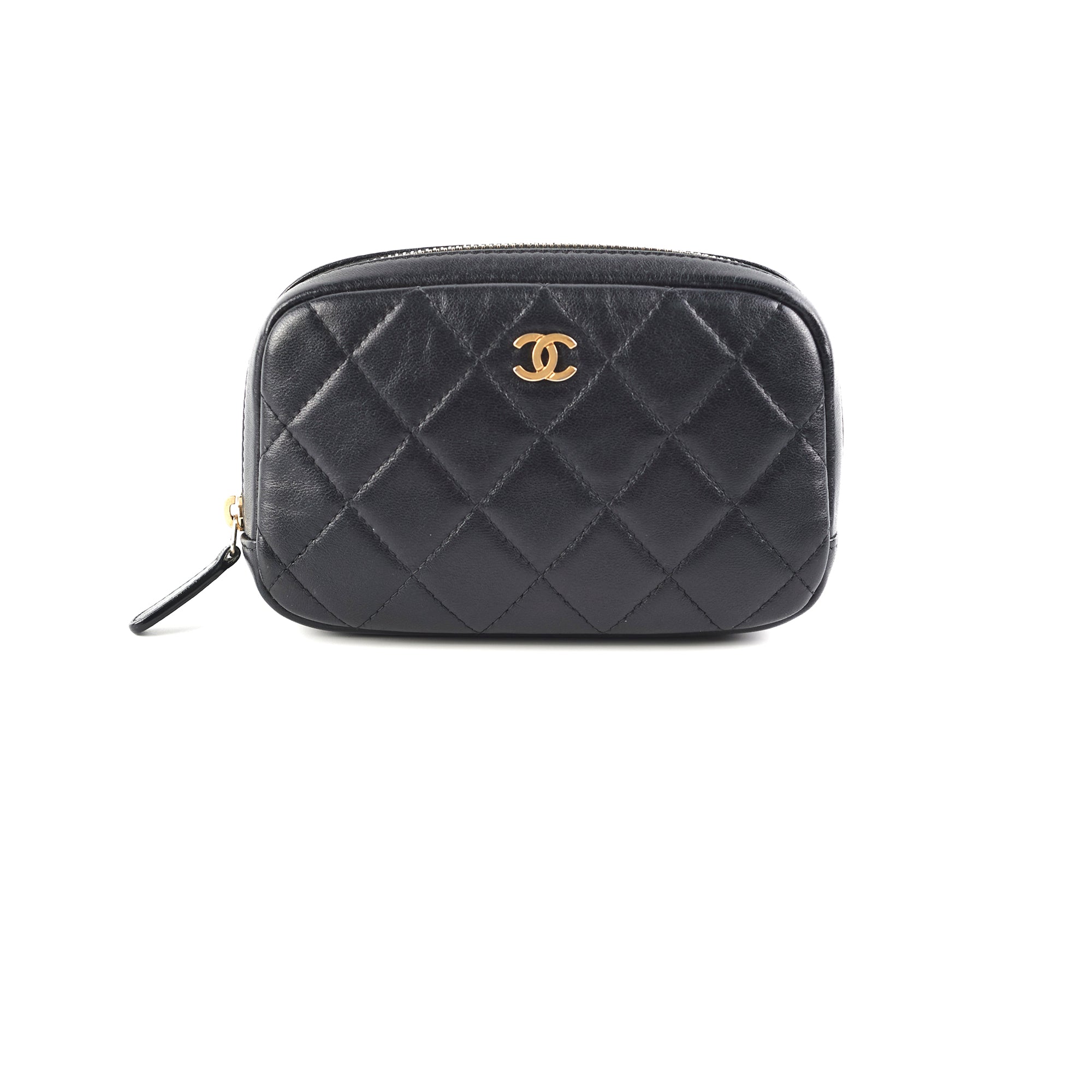 Chanel Quilted Cosmetic Pouch Black - THE PURSE AFFAIR