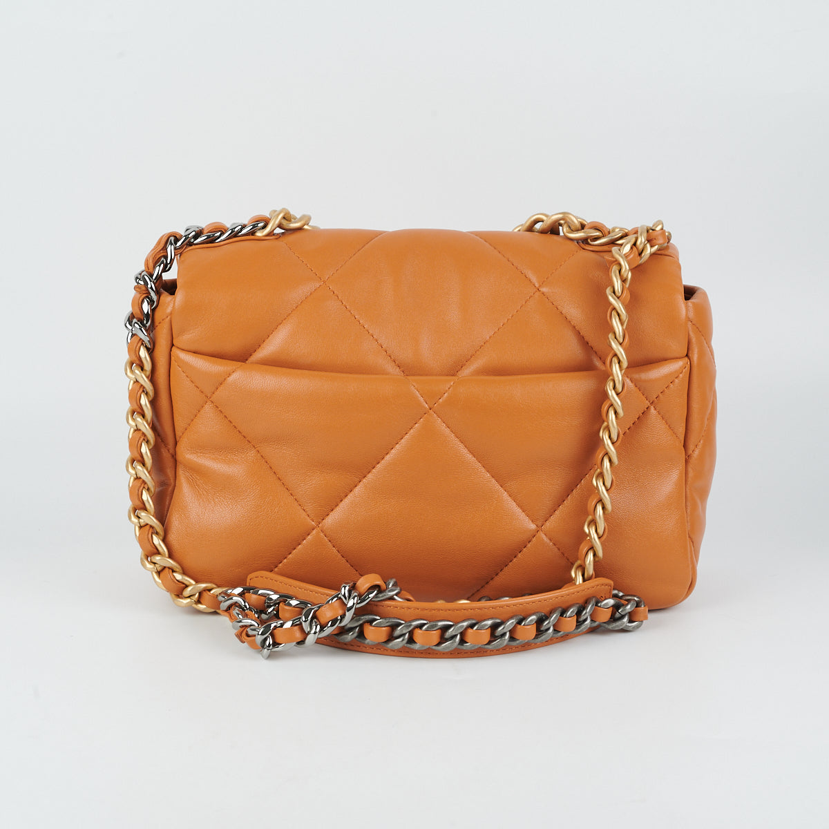 Chanel 19 leather handbag Chanel Orange in Leather  19372825