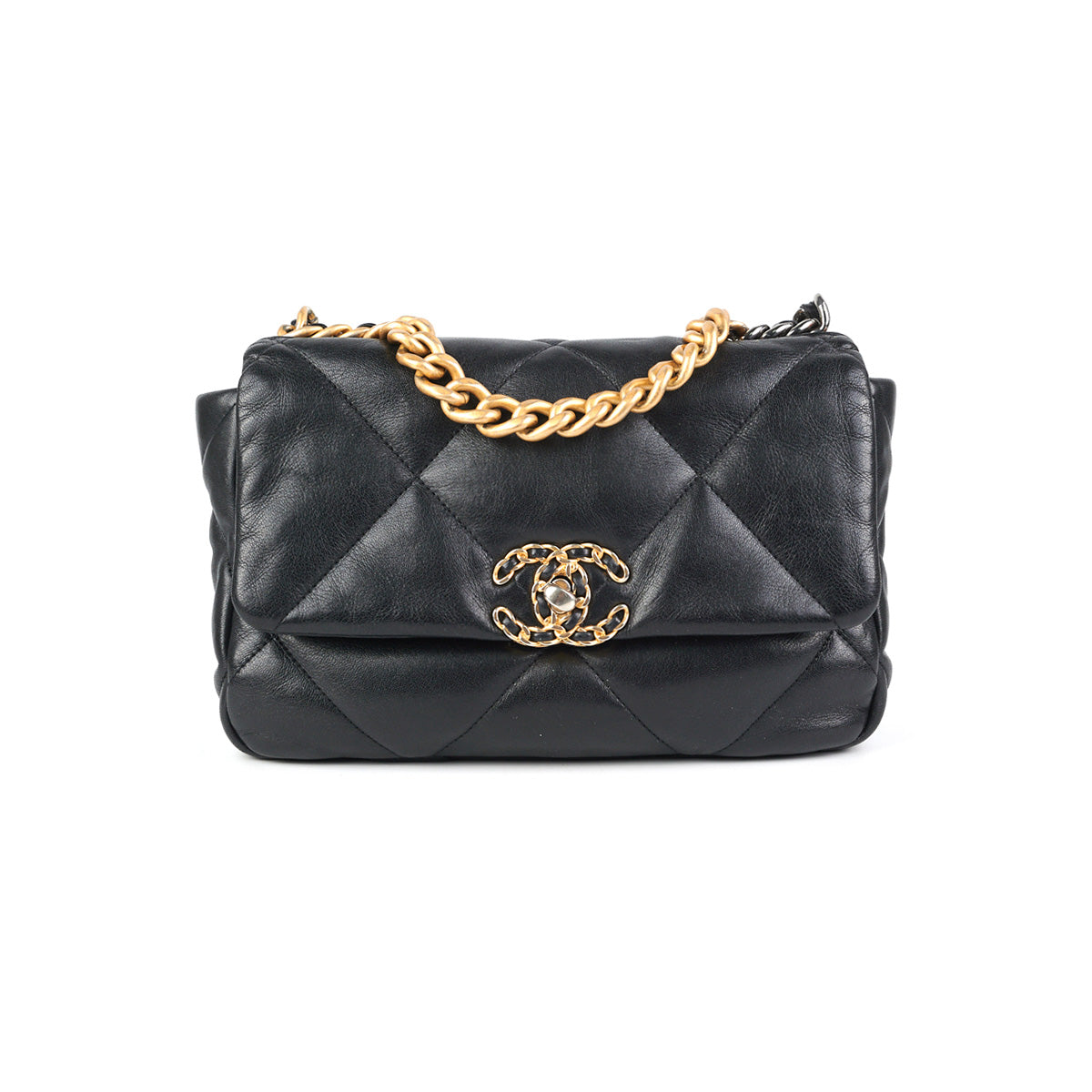 Chanel Classic Double Flap Quilted Caviar Silvertone Medium Black  US