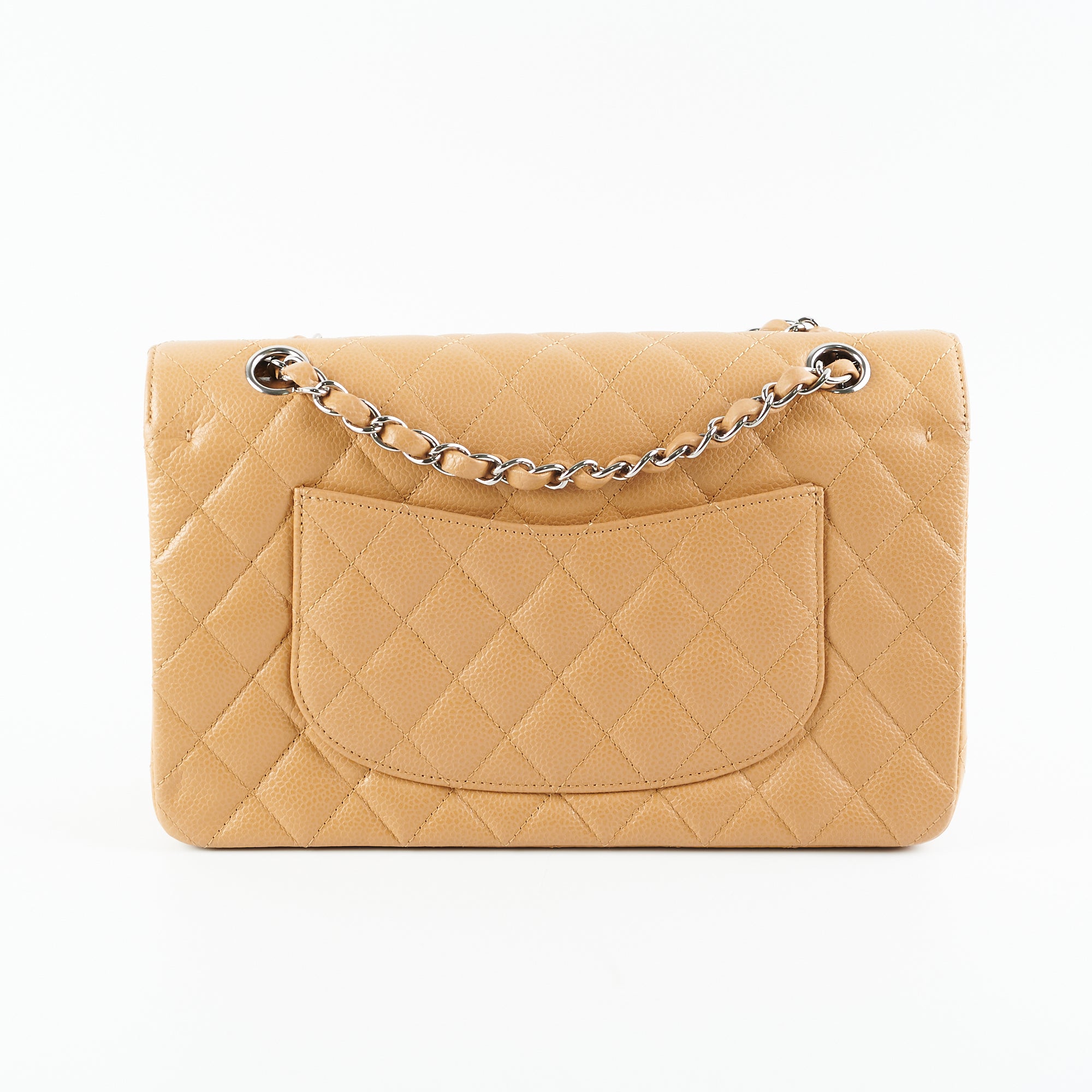 Chanel Classic Flap21s Dark Beige iridescentmedium  qluxes