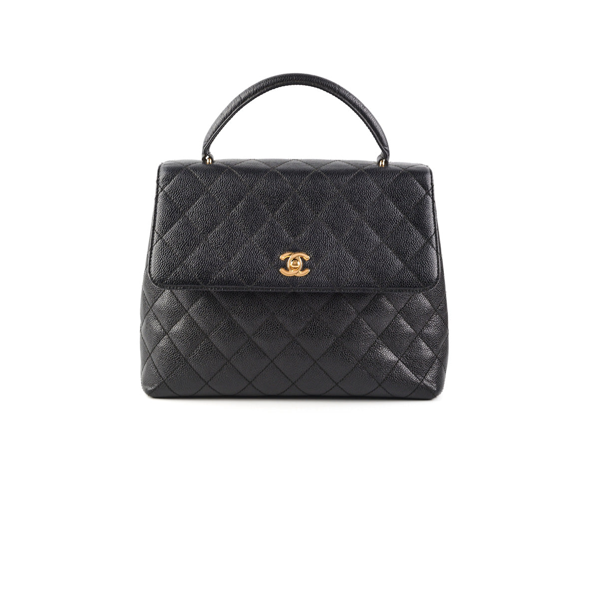 CHANEL  Bags  Chanel Black Grosgrain Cc Kelly Top Handle Bag  Poshmark