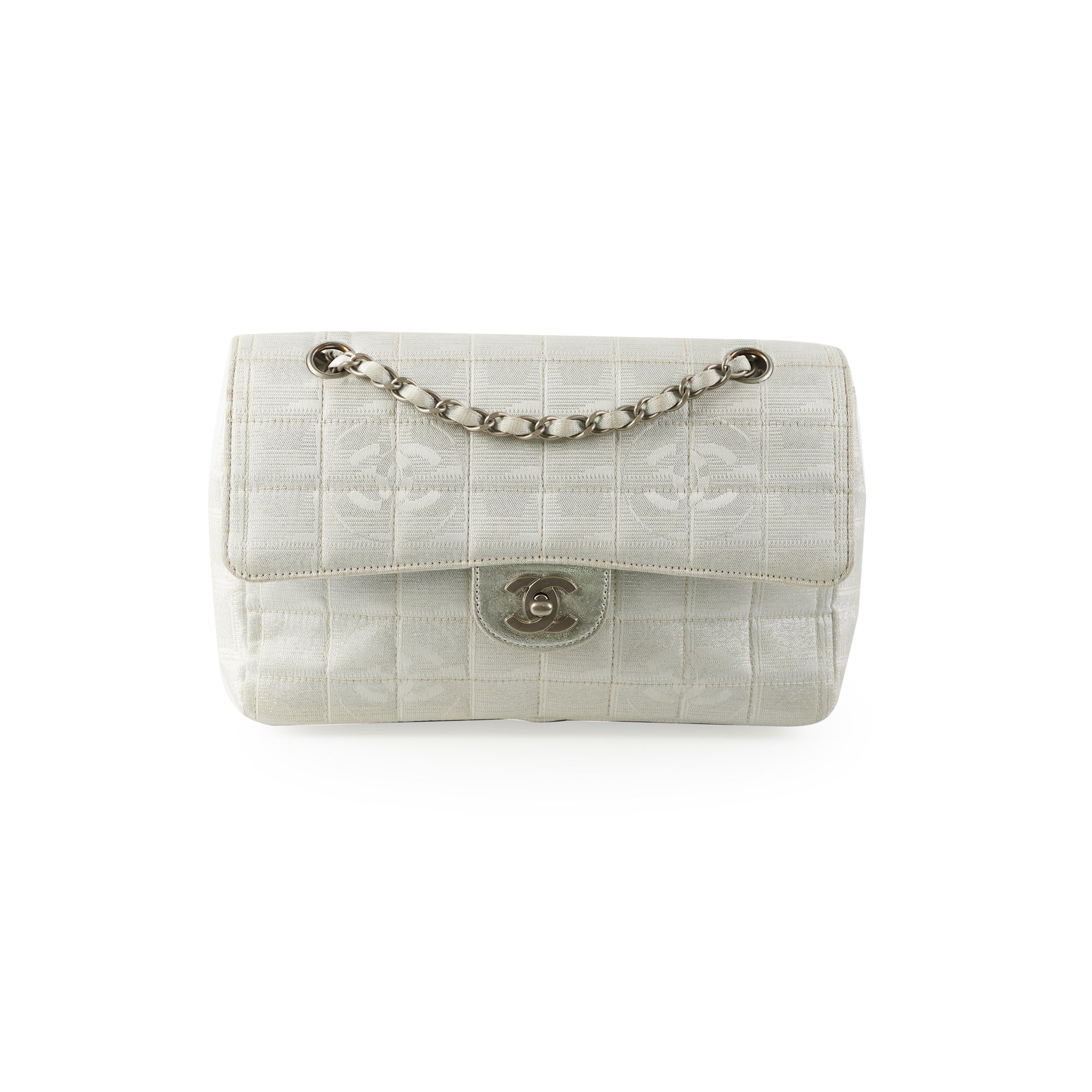 Chanel New Travel Line Chain Shoulder Bag Silver - THE PURSE AFFAIR