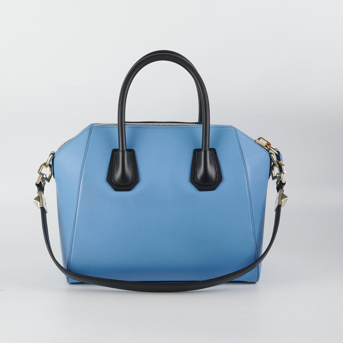 Givenchy Antigona Small Smooth Leather Blue/Black - THE PURSE AFFAIR