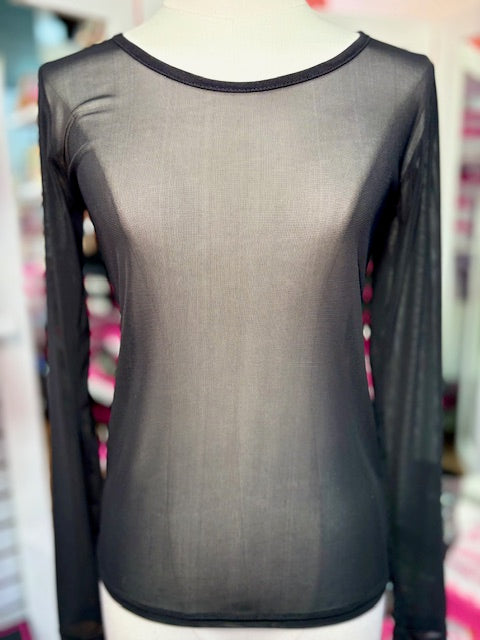 Black Mesh Top