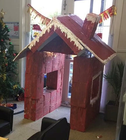 Nappy box gingerbread house