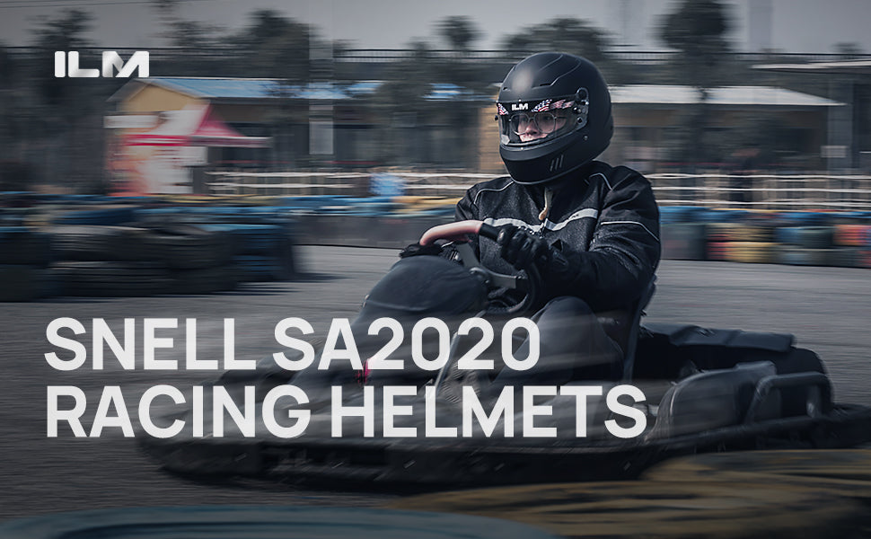  Conquer Casco de carreras automáticas de fibra de carbono Snell  SA2020, mediano : Automotriz