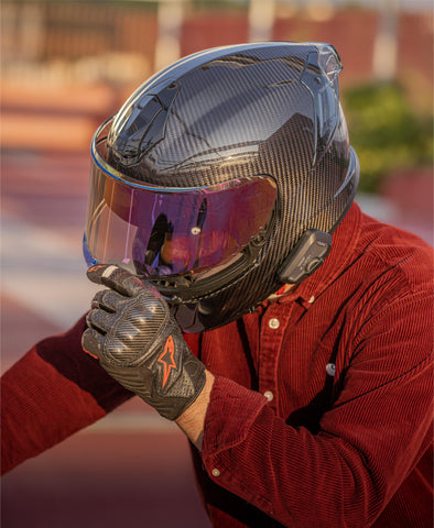 ILM Full Face Motorcycle Carbon Fiber Helmet Model 861C