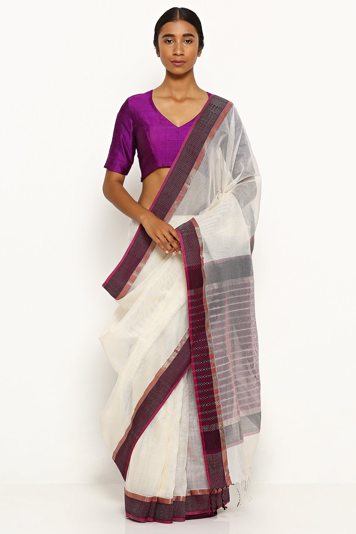 Usha - Maheshwari Handloom Silk Saree