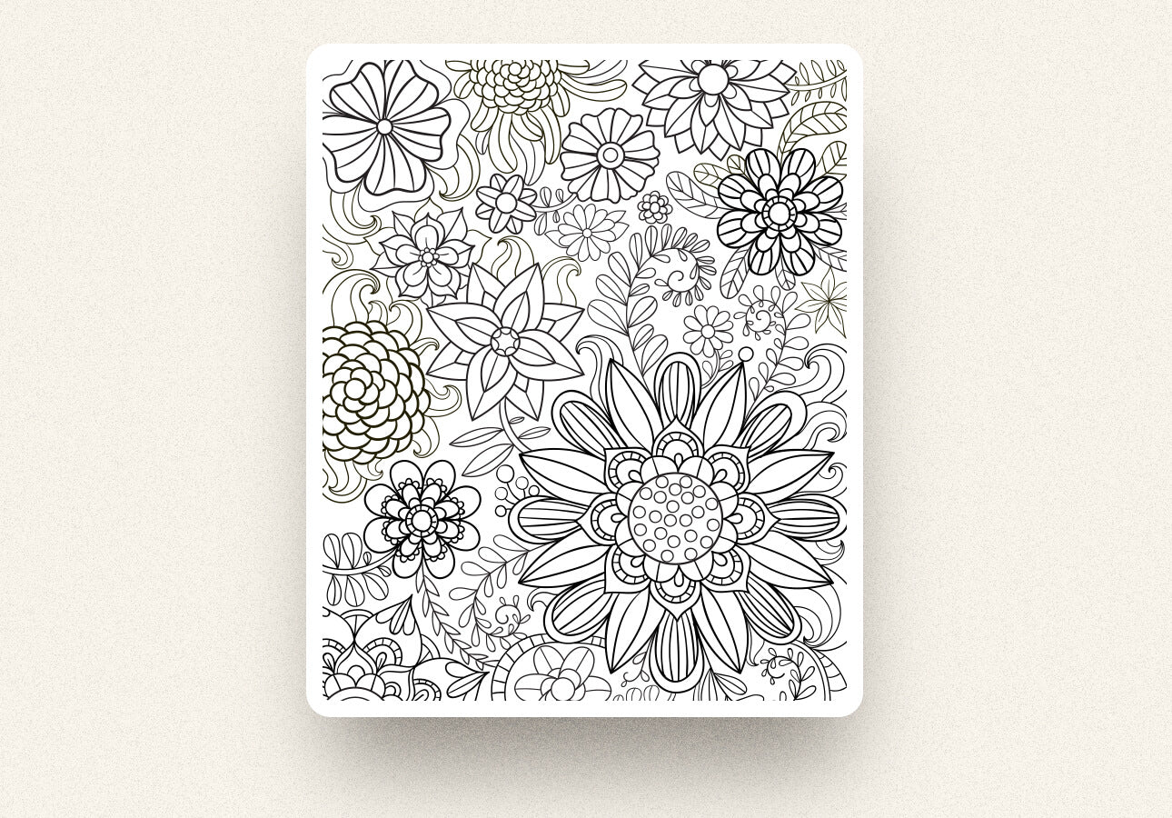 10 Stress Relief Coloring Pages for -KDP Graphic by (US) Design