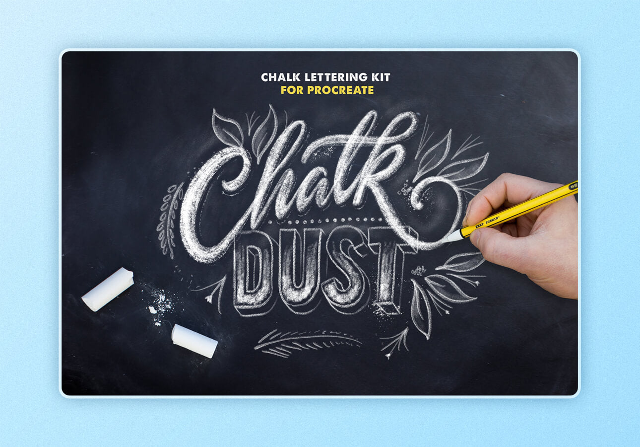 The logo for the Chalk Dust Lettering Kit by Ian Barnard