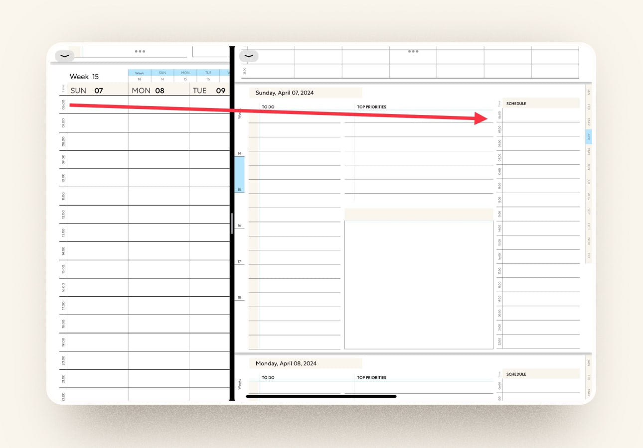 French Planner 2024, Hyperlinked Digital Planner for Goodnotes and PDF  Readers, Digital Agenda Planner in French Dated for 2024 