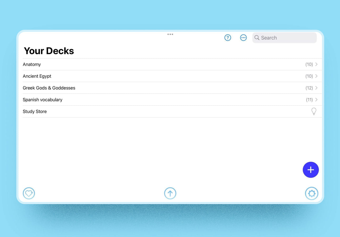 The user interface for Flash Cards Flashcards Maker.
