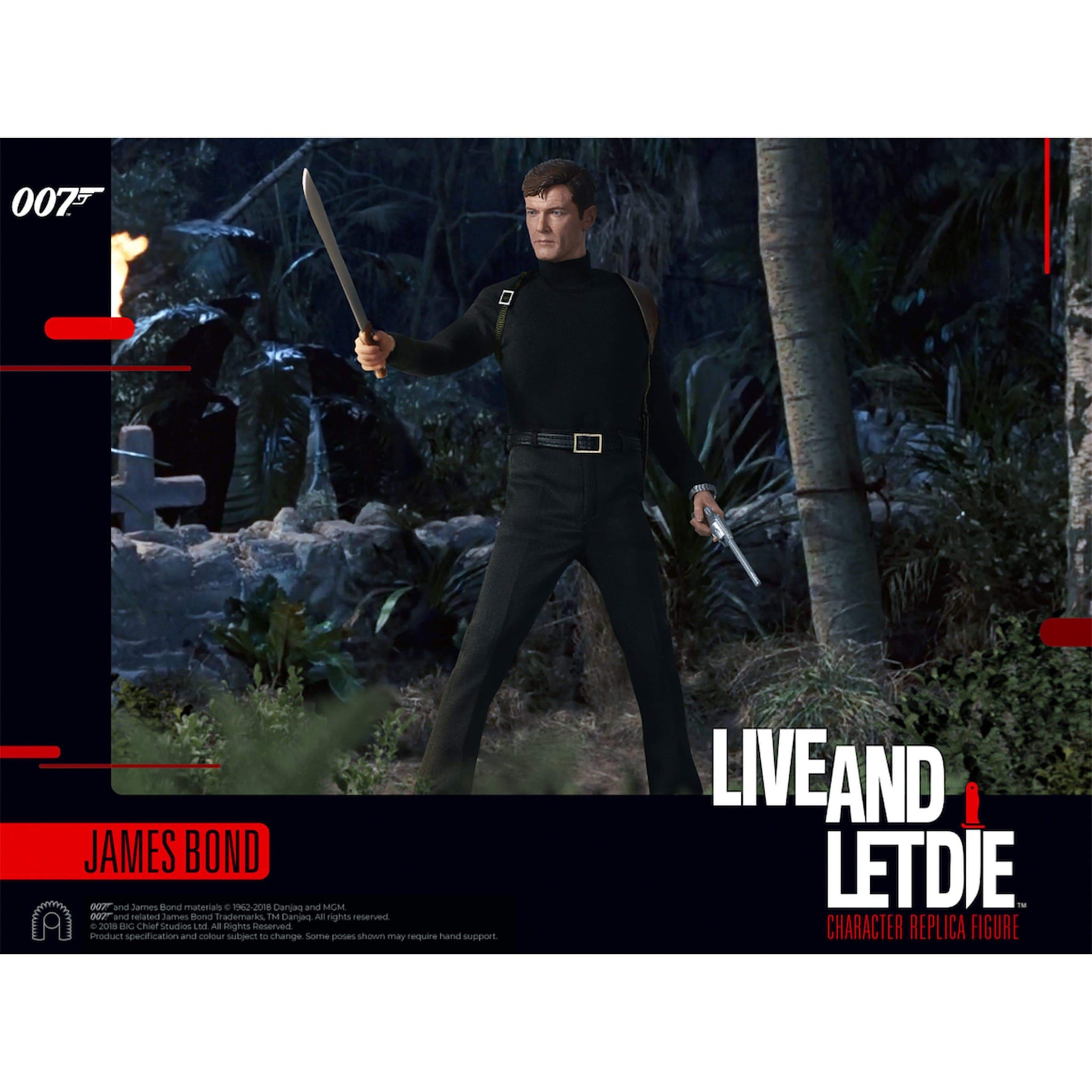 Live And Let Die Edicion Limitada Roger Moore Big Chief 1 6 James Bond Figuras De Accion Juguetes