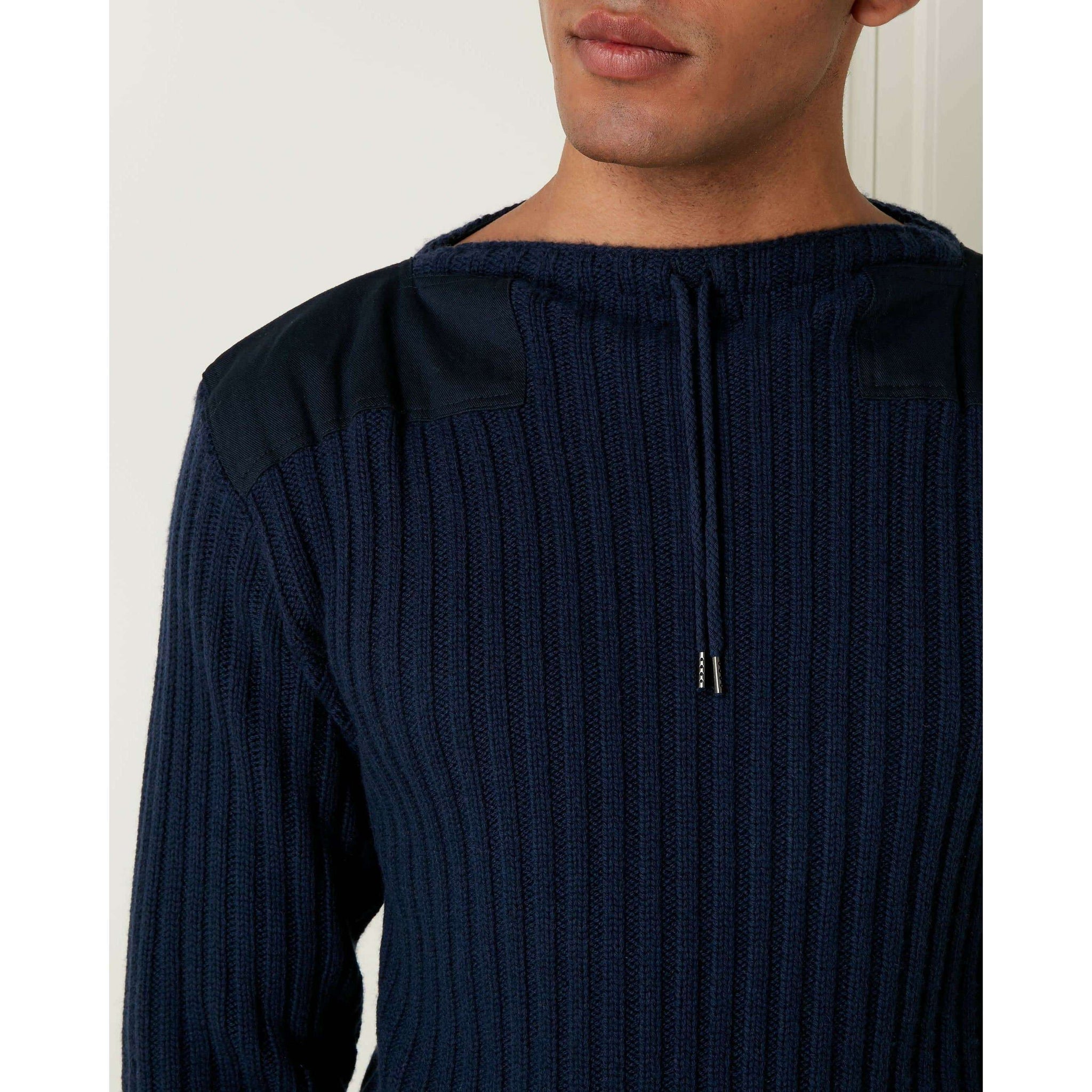 Navy Ribbed Army Sweater - Army Military