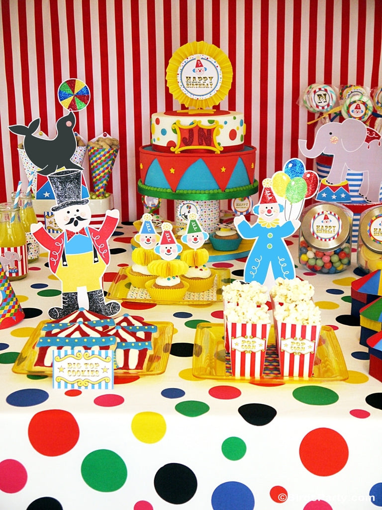 Circus Carnival Birthday Party  Printables Supplies  