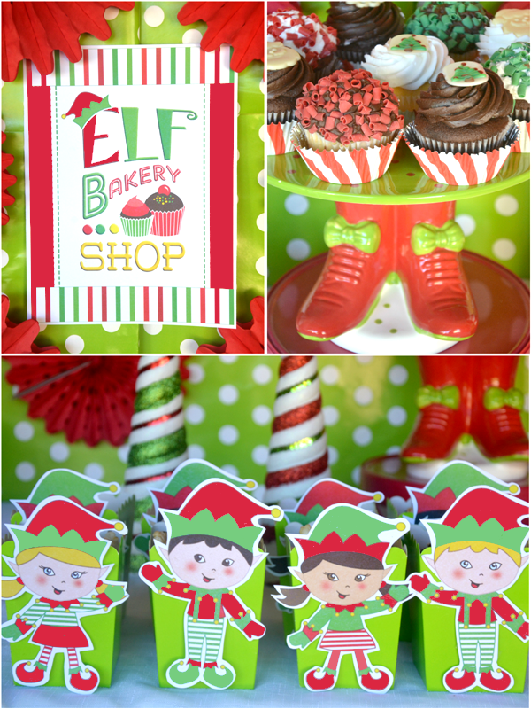 Elf Holiday Cookie Decorating Party Printables | BirdsParty.com