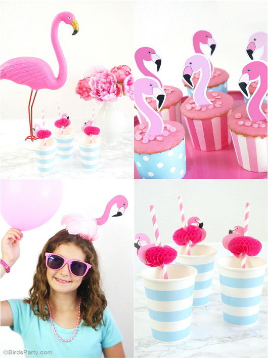 Flamingo Birthday Party Printables Supplies | BirdsParty.com – Bird's Party