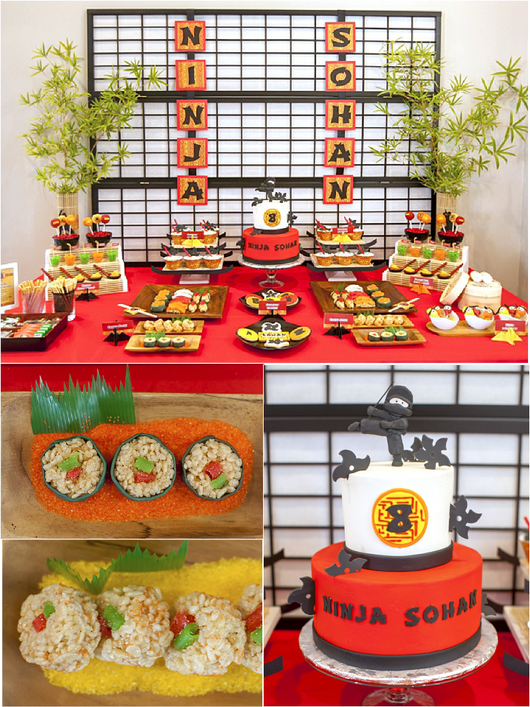 Oriental Party Decorations Ninja Japanese Birthday Party Printables Supplies 