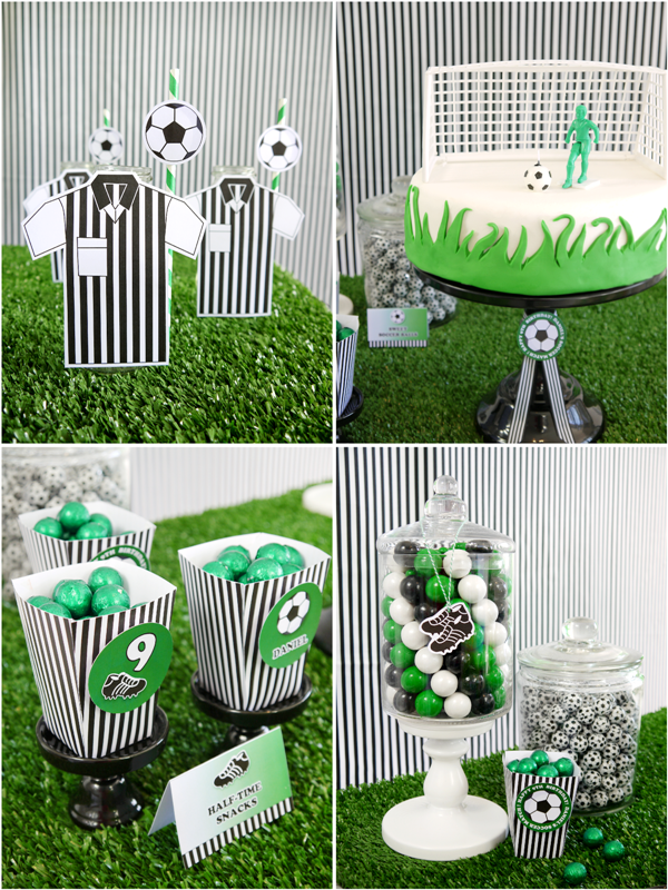  Soccer  Football  Birthday  Party  Printables Supplies  