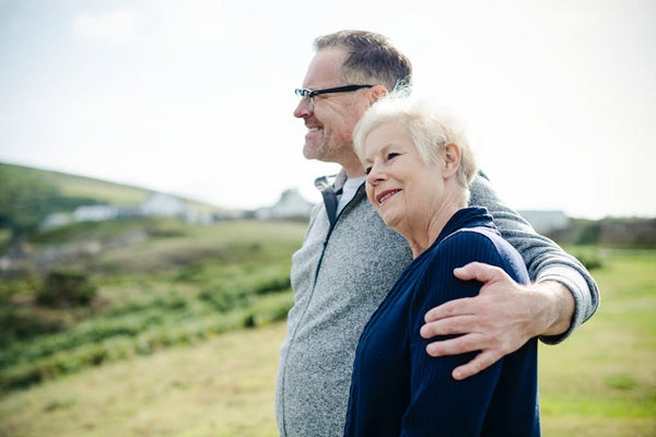 old couple in nature 