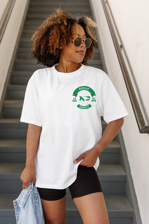 NORTH DAKOTA FIGHTING HAWKS Out Of Bounds Oversized Crewneck Tee