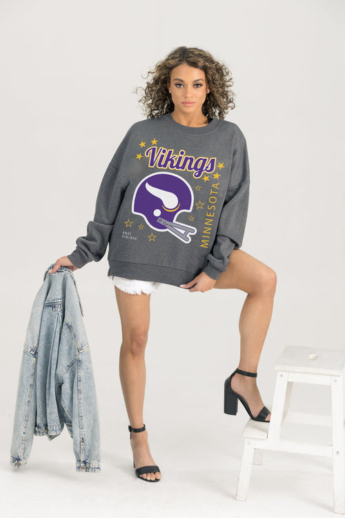 MINNESOTA VIKINGS Ready To Rumble Fleece Crewneck Pullover