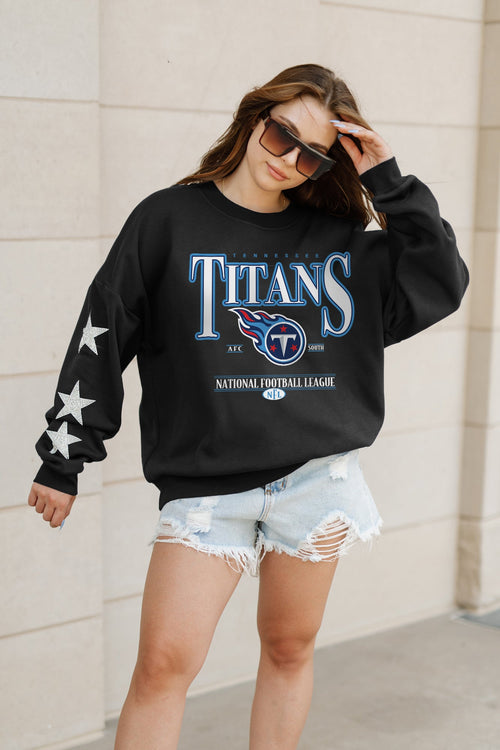 TENNESSEE TITANS Gameday Glimmer Embellished Star-Sleeve Pullover