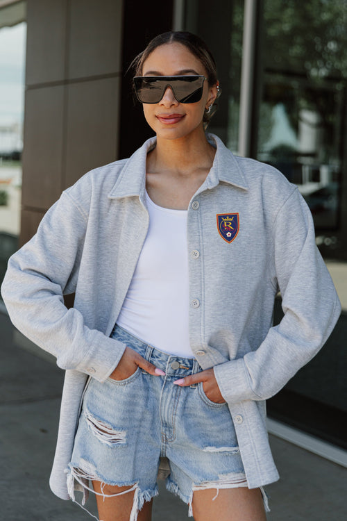 REAL SALT LAKE Midfield Magic Collared Overshirt With Button Cuffs