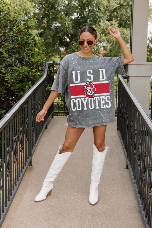 SOUTH DAKOTA COYOTES On The Ball Mini Rhinestone Tee