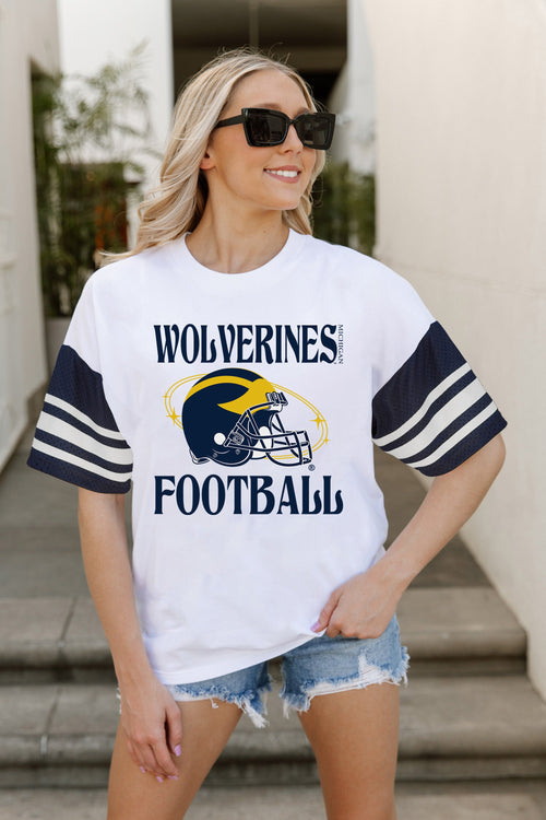 MICHIGAN WOLVERINES Starting Lineup Vintage Raglan Tee