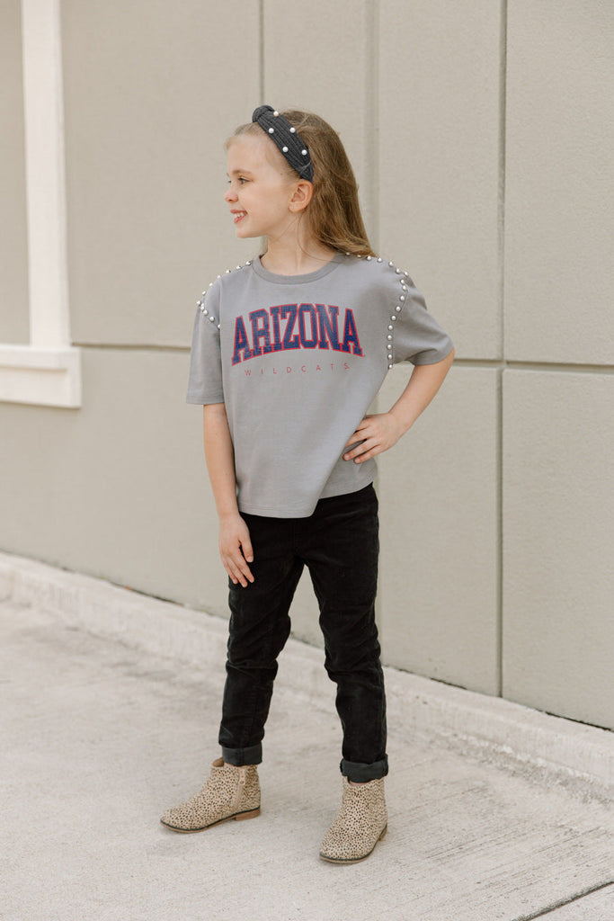 ARIZONA WILDCATS GO TEAM BOX SHOULDER BOYFRIEND TEE BY MADI PREWETT TR –  GAMEDAY COUTURE